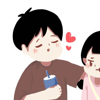Cute hand-drawn version of couple cartoon avatars 2021 When I stopped sharing my daily life, I knew we were at the end&#820
