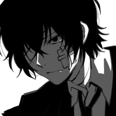 Black and white style and cool anime male head Super handsome cool style male head