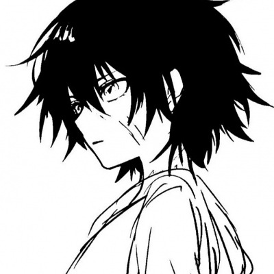 Black and white style and cool anime male head Super handsome cool style male head