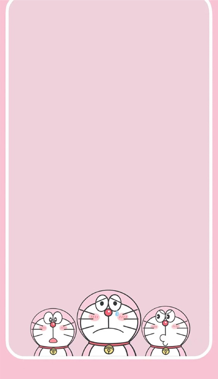 Pink and tender Doraemon home screen wallpaper Super pink and super cute Doraemon skin collection