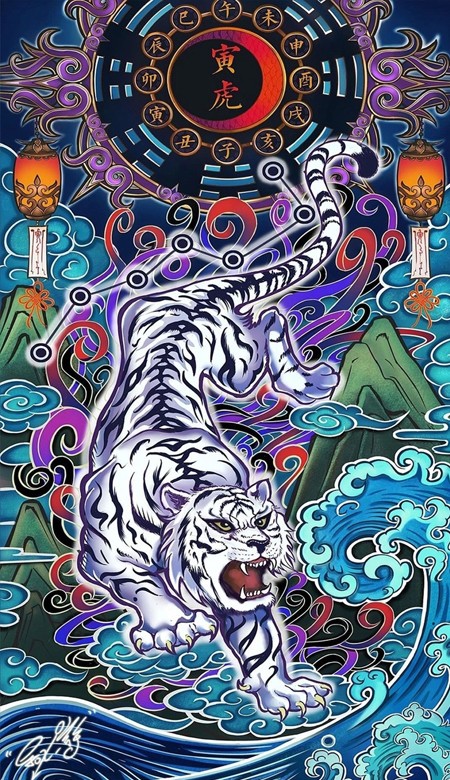 2022 National Trendy Year of the Tiger New Year Wallpaper is super beautiful, everything you ask for will come true, and everything will be smooth.