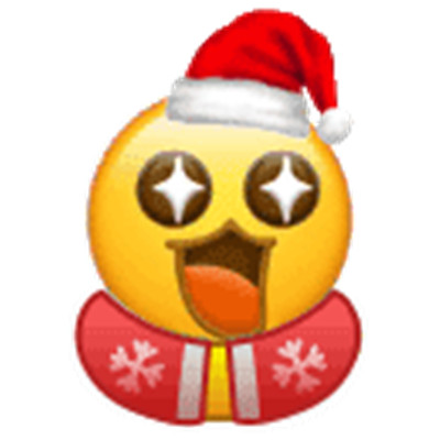 2021 Christmas emoji chat emoticon collection Collection of cute emoji expressions wearing Santa hats