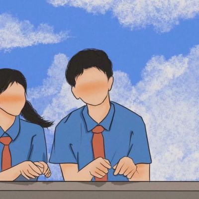 Non-mainstream boy and girl couple avatars