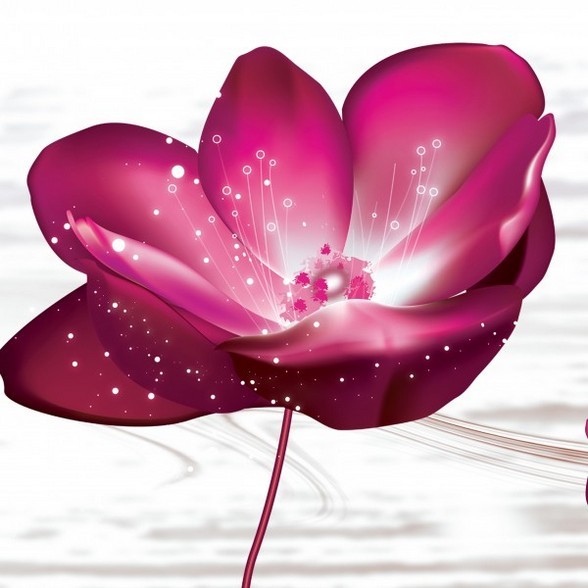 Beautiful and gorgeous flower decorative painting HD background picture