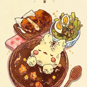 Super cute pet food illustrations, Japanese healing food illustrations are fresh and simple