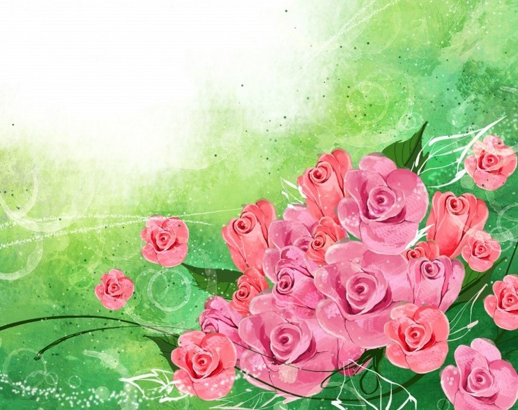 A collection of beautiful fresh rose background pictures