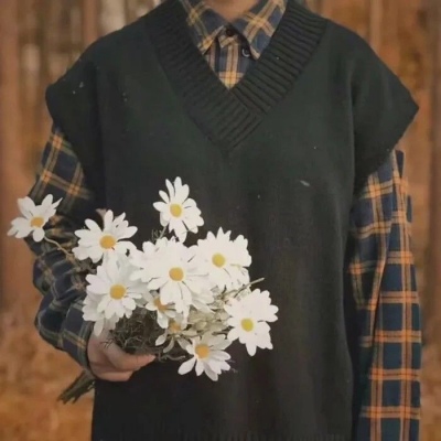 HD picture of a relatively literary half-length man's head holding flowers