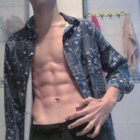 Sexy boy's avatar with abdominal muscles