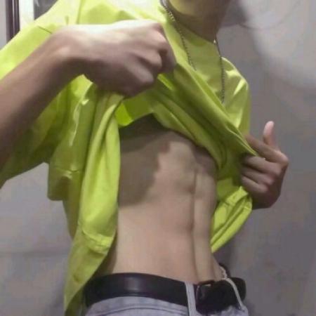 Sexy boy's avatar with abdominal muscles