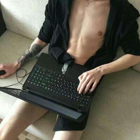 Sexy boy's avatar with abdominal muscles