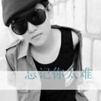 QQ avatar picture of a boy wearing glasses with words