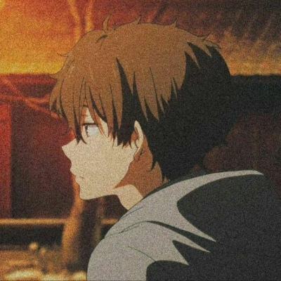 Anime boy's avatar slightly sad