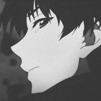 Anime boy's avatar slightly sad