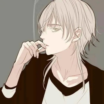 Smoking male anime avatar