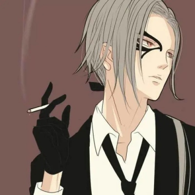 Smoking male anime avatar