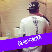 QQ avatar boy's back with words