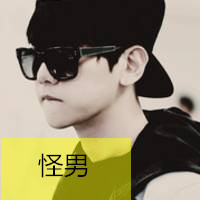 Good-looking boy wearing glasses, handsome QQ avatar with words picture