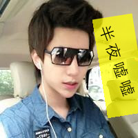 Good-looking boy wearing glasses, handsome QQ avatar with words picture