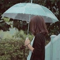 伤感雨中打伞女生丧头像图片