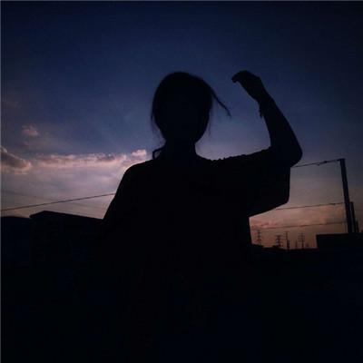 Beautiful and sad girl's back avatar