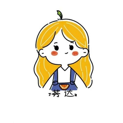 Cute drink simple drawing girl avatar picture