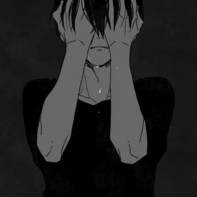 High definition dark and super sad boy anime avatar picture