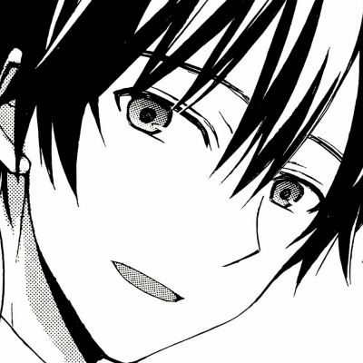 Beautiful and handsome black and white anime male head HD pictures