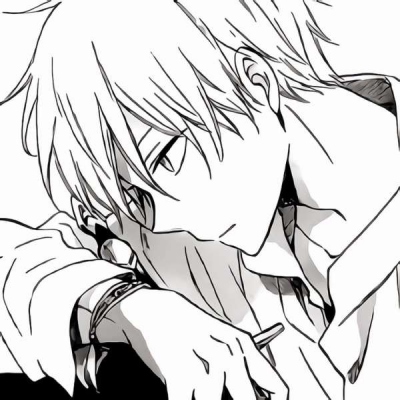 HD boys WeChat cool anime black and white avatar pictures