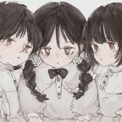 Three best friends' avatars, cute and fairy anime pictures