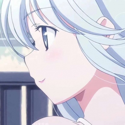 HD fresh avatar pictures female anime blue color