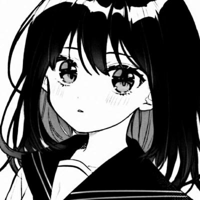 Super popular girl anime black and white comics WeChat avatar pictures