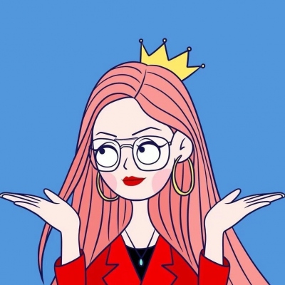 High-definition cartoon pictures of queen-like female heads with domineering personality and super cool personality