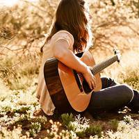 Fresh and artistic pictures of girls playing guitar