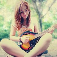 Fresh and artistic pictures of girls playing guitar