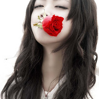 Nice, fresh and beautiful girl avatar with flower pictures