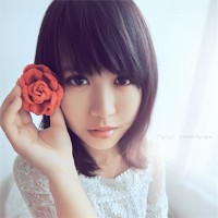 Nice, fresh and beautiful girl avatar with flower pictures