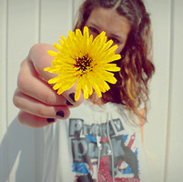 Nice, fresh and beautiful girl avatar with flower pictures