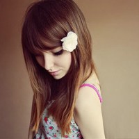 Nice, fresh and beautiful girl avatar with flower pictures