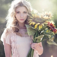 Nice, fresh and beautiful girl avatar with flower pictures