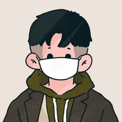 HD good-looking cartoon boy avatar picture wearing a mask