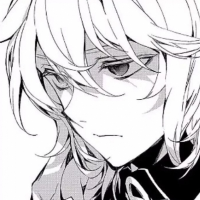 HD handsome sad avatar boy black and white anime picture