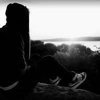 Real sad black and white avatar boy lonely back picture