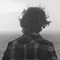 Real sad black and white avatar boy lonely back picture