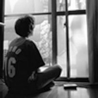 Real sad black and white avatar boy lonely back picture