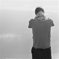 Real sad black and white avatar boy lonely back picture