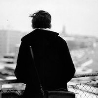 Real sad black and white avatar boy lonely back picture