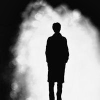 Real sad black and white avatar boy lonely back picture