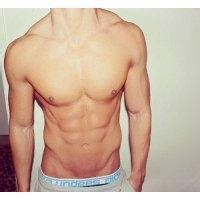 Real boy's avatar with abdominal muscles