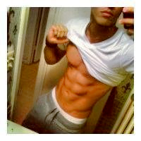 Real boy's avatar with abdominal muscles