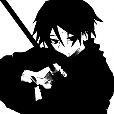 High-definition cool boy anime avatar cool black picture